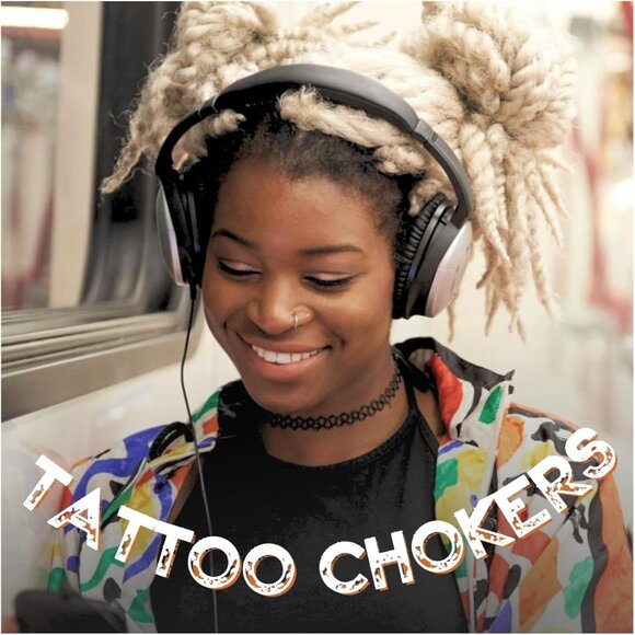 Vintage 12PC Rainbow Gothic Choker Necklace Set - Stretchy Plastic, Adjustable, - Picture 8 of 8